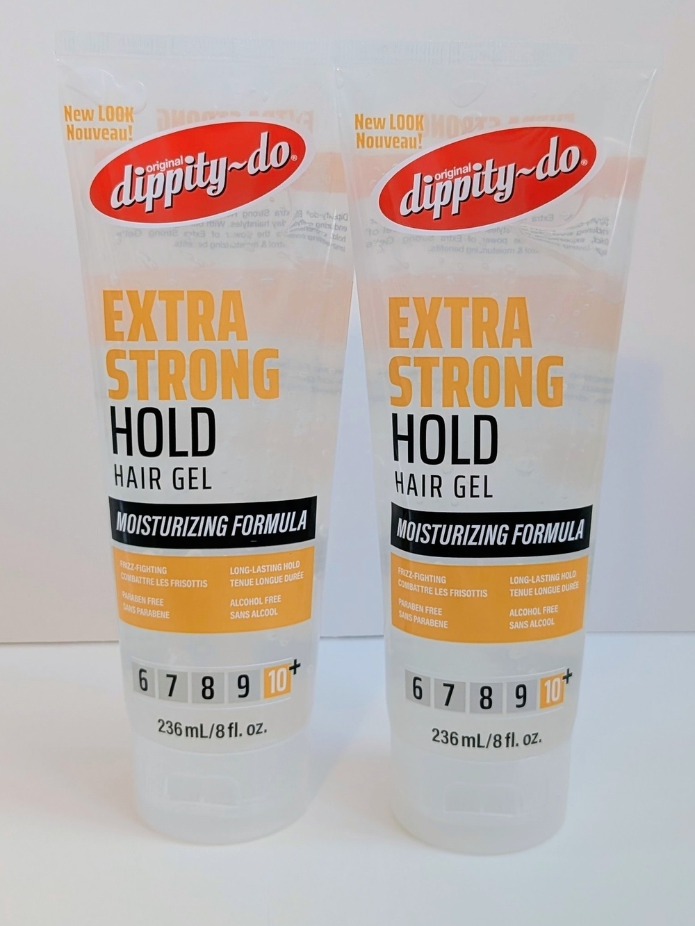 Original Dippity-Do Extra Strong Hold Hair Gel Moisturizing Formula 8oz 2-Pack